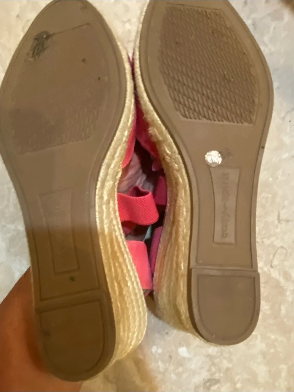 Easy Spirit Coral Espadrille Crisscross Ankle-Strap Flats